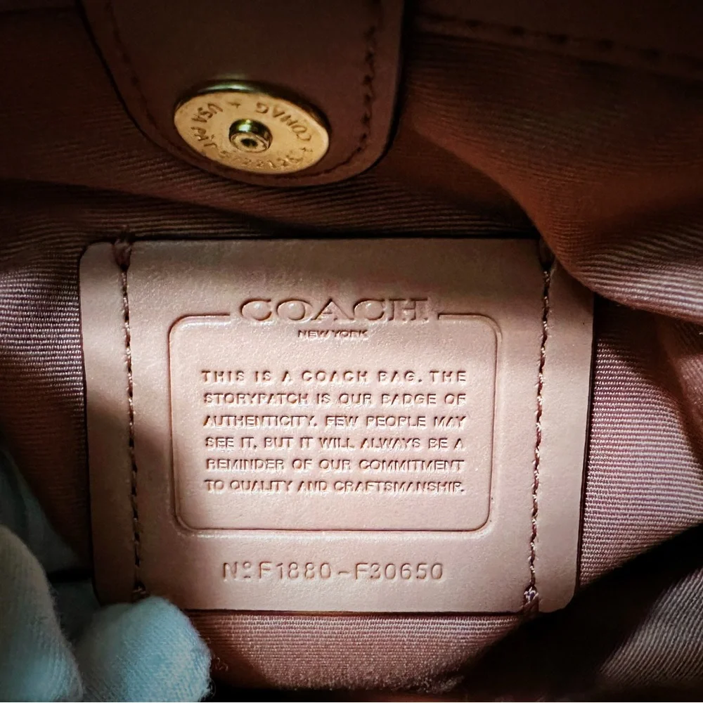 Coach soho shoulder bag Quilted Pink Satchel small crossbody bag tote bag - Picture 10 of 17